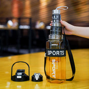 Hexagonal Three-piece Cup Large Capacity Sports Gradient Water Bottle Portable Double Drink Cup