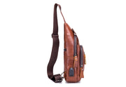 Casual soft leather crossbody bag