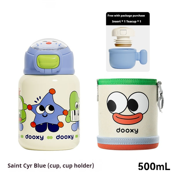 Children's Thermos Mug Baby Straight Drink Cup Infant School Water Bottle