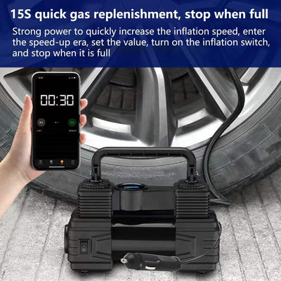 Air Compressor 12V Heavy Duty Portable Electric Car Tyre Inflator 150PSI UK the