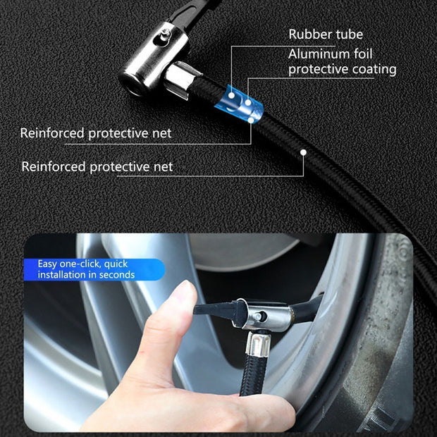 Air Compressor 12V Heavy Duty Portable Electric Car Tyre Inflator 150PSI UK the