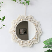 Woven Tapestry Mirror Home Accessories Handmade Decoration