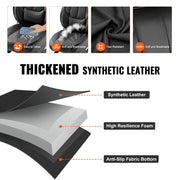 Seat Covers Universal Car Seat Covers Full Set Seats Front And Rear Seat 13pcs Faux Leather Seat Cover Full Enclosed Design Detachable Headrest And Airbag Compatible For Most Car SUV Truck