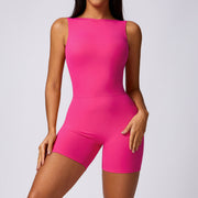 European And American Sports Back Shaping Yoga Jumpsuit Skinny Peach