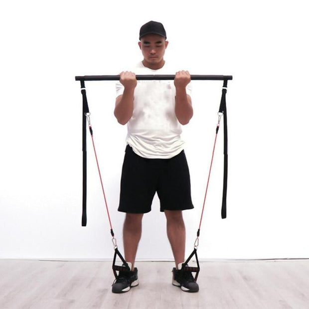 Pilates Bar Kit With Resistance Bands Portable