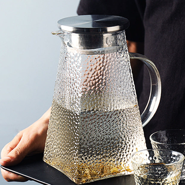 Glass Cold Water Bottle Square Glass Juice Jug Household Goods Drink