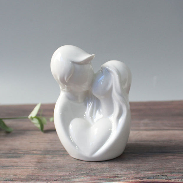 Couple Abstract Figures Ceramic Ornaments Home Accessories
