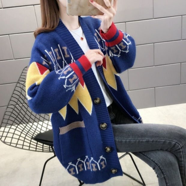 European Goods Western Style Knitted Sweater Coat