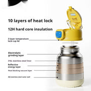 Children's Thermos Mug Baby Straight Drink Cup Infant School Water Bottle