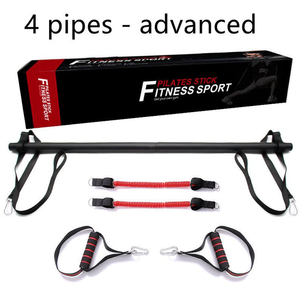 Pilates Bar Kit With Resistance Bands Portable