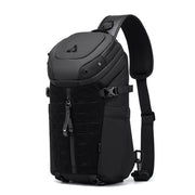 Men's waterproof crossbody bag in sleek black color, perfect for sports and leisure travel.