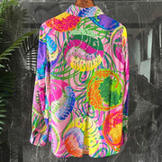 European Goods Color Silk Top European Goods Color Silk Top