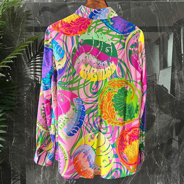 European Goods Color Silk Top European Goods Color Silk Top