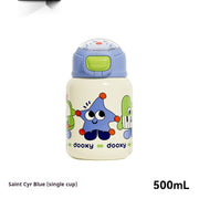Children's Thermos Mug Baby Straight Drink Cup Infant School Water Bottle