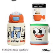 Children's Thermos Mug Baby Straight Drink Cup Infant School Water Bottle