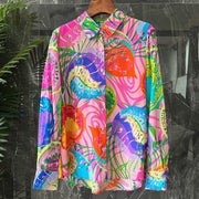 European Goods Color Silk Top European Goods Color Silk Top