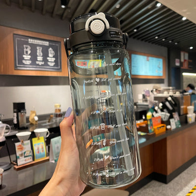Large Capacity Double Drink Sports Bottle Food Grade PC Material High Temperature Resistance Drop-proof And Portable