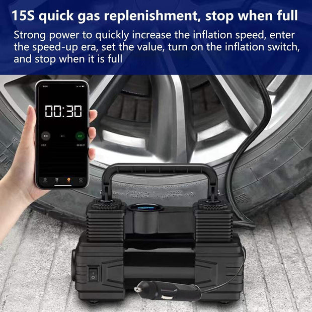 Air Compressor 12V Heavy Duty Portable Electric Car Tyre Inflator 150PSI UK the