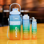 Hexagonal Three-piece Cup Large Capacity Sports Gradient Water Bottle Portable Double Drink Cup