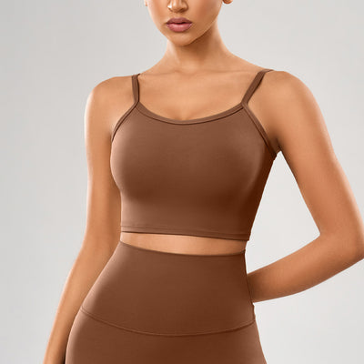French Breathable Fixed Cup Sports Underwear