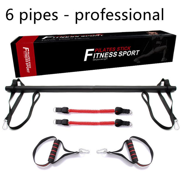 Pilates Bar Kit With Resistance Bands Portable